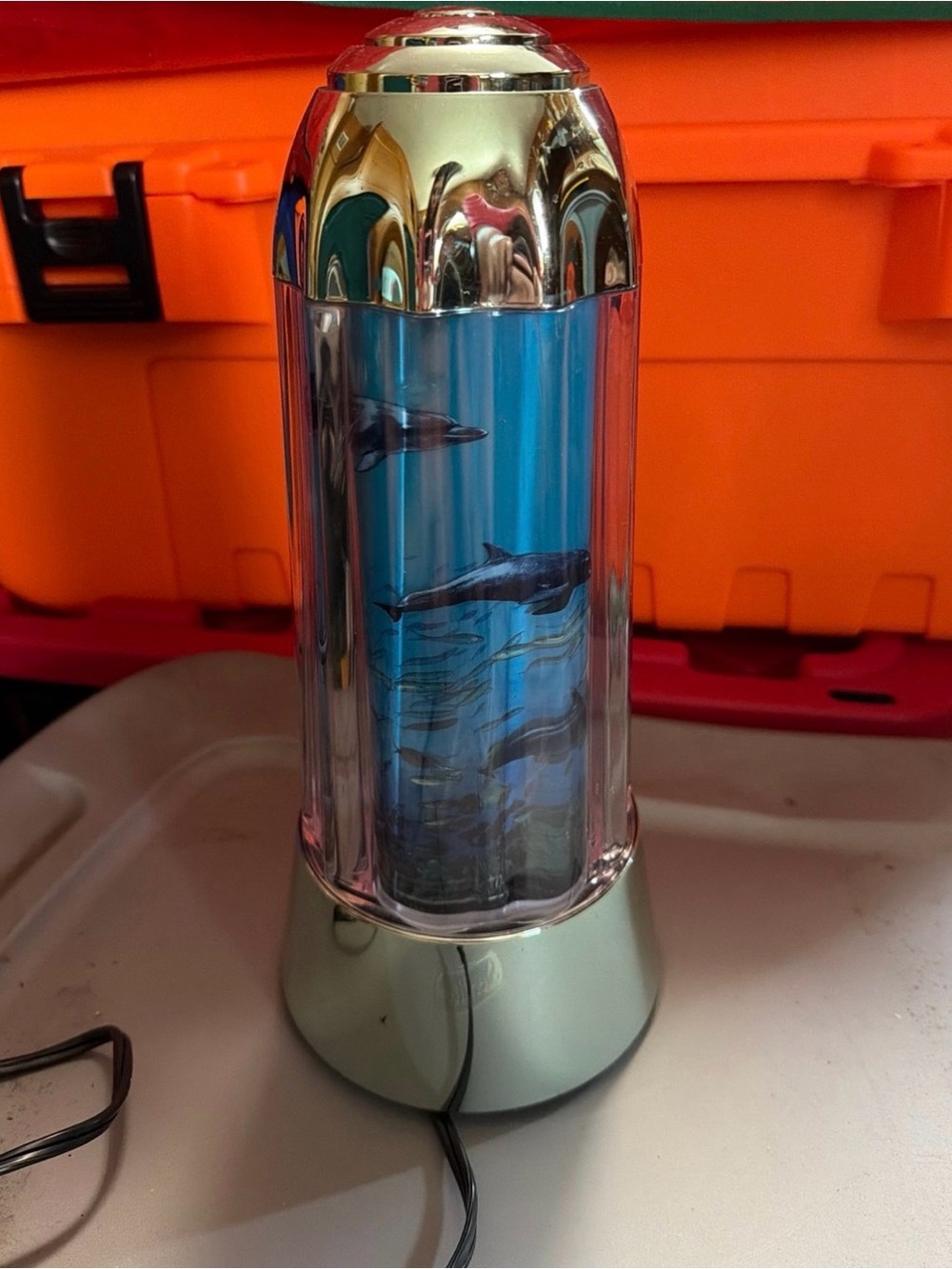 Vintage 1994 Rabbit Tanaka Dolphin Motion lamp